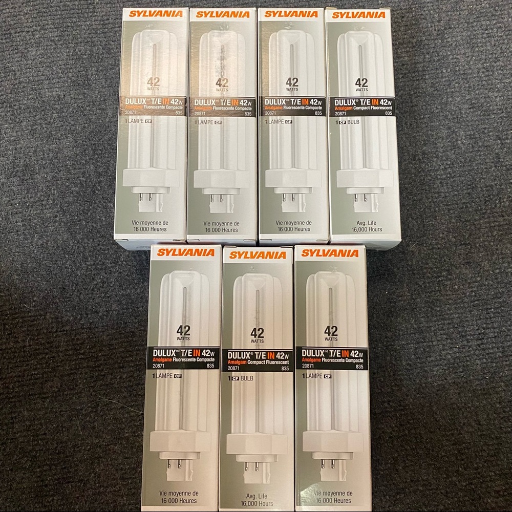 7 Sylvania Compact Fluorescent #20877 dulux t/e in 42w